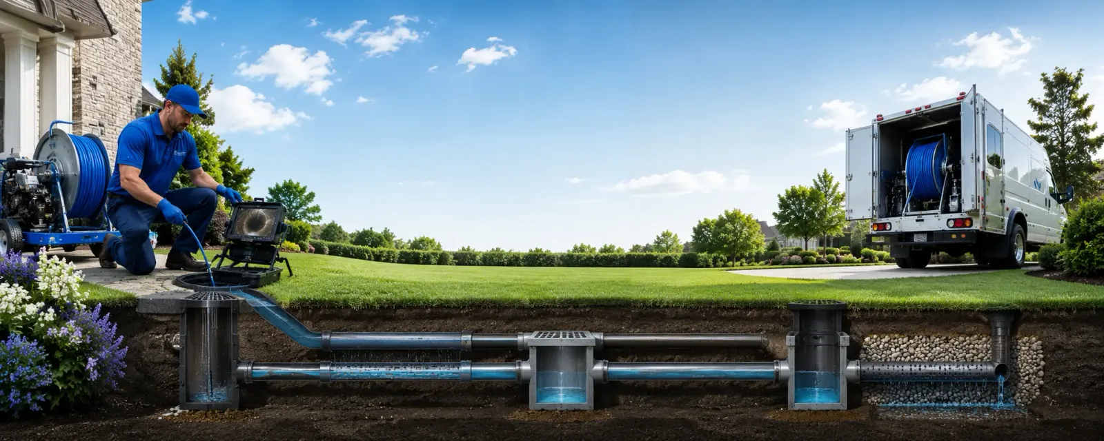 Outdoor drain cleaning information for Hathaway Pines, CA